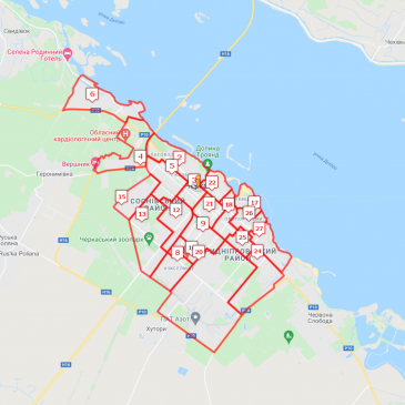 У Черкасах представили мапу евакуаційних пунктів